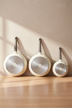 Bernardo Chef Döküm 3 Parça Tava Seti Krem