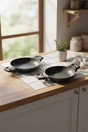 Bernardo Athelas 3 Parça Tava ve Sahan Seti Siyah