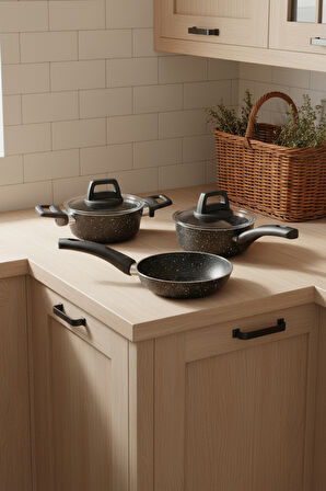 Bernardo Sakura 5 Parça Tencere Seti Gri