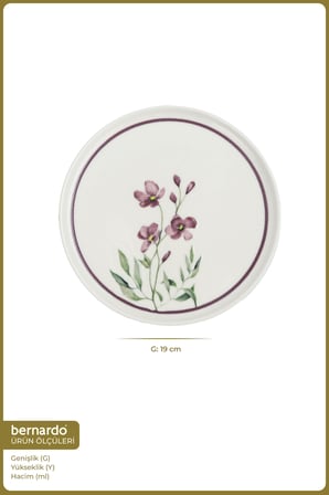 Bernardo Violet 6 Parça Pasta Takımı