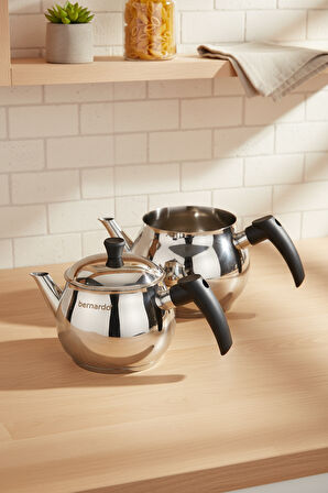 Bernardo Tivona Midi Boy Çelik Çaydanlık Takımı