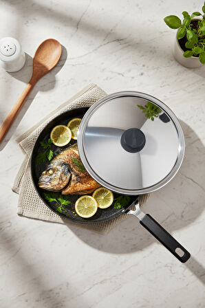 Bernardo Wave 32cm Granit Balık Tavası