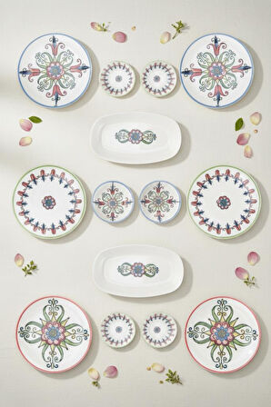 Bambum Moderna - 14 Parça Kahvaltı Takımı Tulip