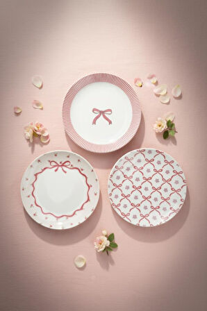 Bambum Moderna - 14 Parça Kahvaltı Takımı Ribbon