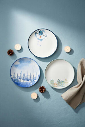 Bambum Moderna - 14 Parça Kahvaltı Takımı Winter Time