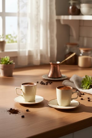 Telve 2'li Kahve Fincan Takımı Sarı