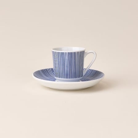 Bambum Moderna Line 4 Parça 2 Kişilik Porselen Fincan Takımı - Renkli - 90 ml