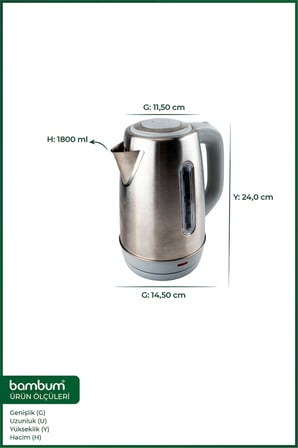 Irony - Çelik Kettle Gri