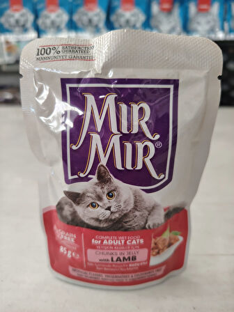 MIR MIR JÖLE İÇERİSİNDE PARÇA ETLİ KUZU ETLİ85 GR 24 ADET
