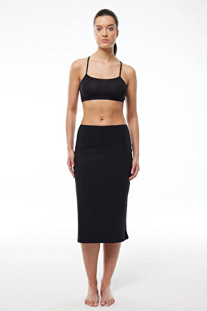 Kadın 3 lü Ten Rengi Tam Boy Uzun Etek Astarı Modal Jüpon 3M1061