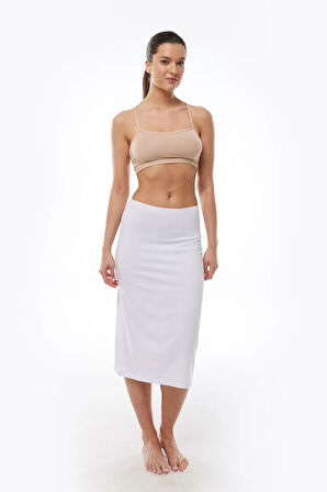 Kadın 3 lü Ten Rengi Tam Boy Uzun Etek Astarı Modal Jüpon 3M1061