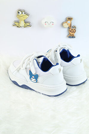 Unisex Çocuk Spor Ayakkabı Kuromi Spor Ayakkabı Özel Tasarım Bağçıklı ve Cırtlı Çocuk Sneaker Spor