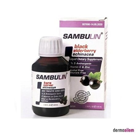 Dermovitamin Sambulin Kara Mürver ve Ekinezya Içeren Şurup 100 ml