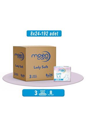 Hijyenik Ped Lady Soft Yumuşak Gece (8 Ped X 24)