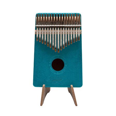 Kalimba Full Set - Hediye Paketi- Stant-Parmak Koruyucu Turkuaz