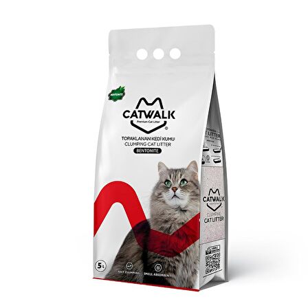Catwalk Bentonit Naturel Topaklanan Kedi Kumu 10 Lt