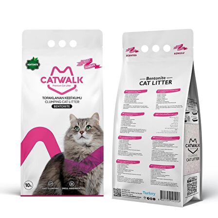 Catwalk Bebek Pudralı Topaklanan Kedi Kumu 10 Lt