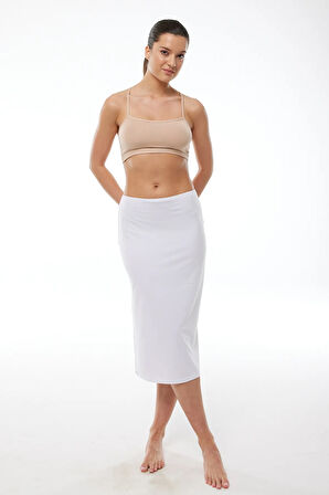 Kadın 3 lü Ten Rengi Tam Boy Uzun Etek Astarı Modal Jüpon 3M1061