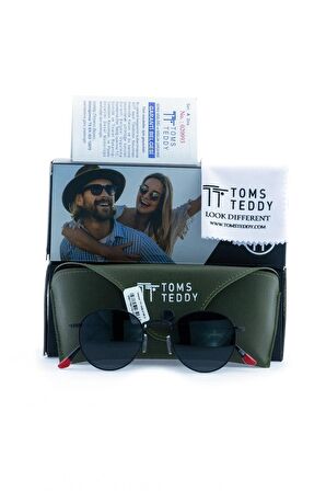 Toms Teddy Polarize Uv Metal Güneş Gözlüğü Siyah Tt1038c108