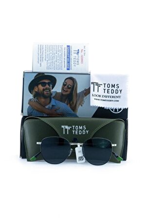 Toms Teddy Polarize/uv Metal Güneş Gözlüğü Nikel Siyah Tt1050c101-siyah