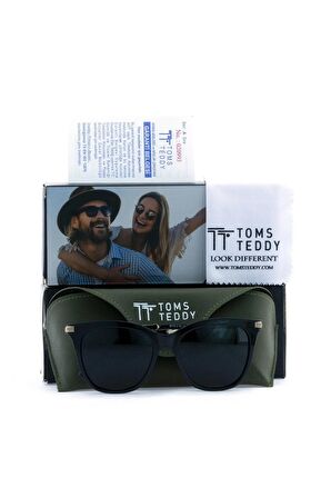 Toms Teddy Polarize Uv Güneş Gözlüğü Siyah Tt6018-2c101p