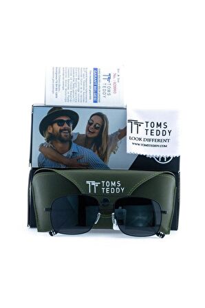 Toms Teddy Polarize Uv Metal Güneş Gözlüğü Siyah Tt1052c108