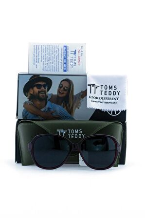 Toms Teddy Polarize/uv Güneş Gözlüğü Parlak Bordo Tt7012-10c505p