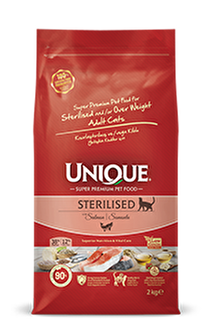 Unique Sterilised Somonlu 2 kg (Kısırlaştırılmış Kedi Mama)