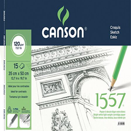 Canson Çizim Blok 1557 35X50 120 Gr 15Yp 120153550