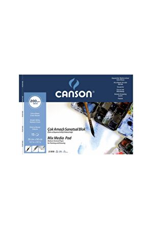 Canson Mix Media Spiralli Çizim Defteri 35x50 15 Yaprak