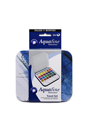 Daler Rowney Aquafine 24'lü Yarım Tablet Suluboya Seti Canson Montval Suluboya Defteri 18x25cm 300gr