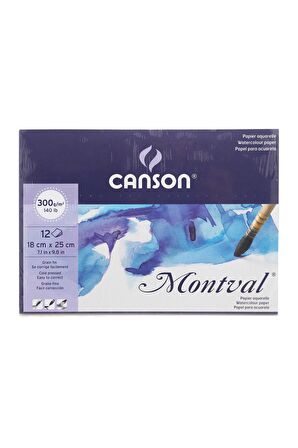 Daler Rowney Aquafine 24'lü Yarım Tablet Suluboya Seti Canson Montval Suluboya Defteri 18x25cm 300gr