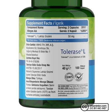 Lactase Enzyme 100 Kapsül - AROMASIZ