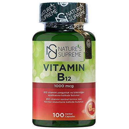 Vitamin B12 1000 Mcg 100 Kapsül - AROMASIZ