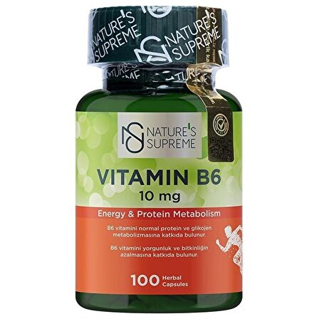 Vitamin B6 10 Mg 100 Kapsül - AROMASIZ