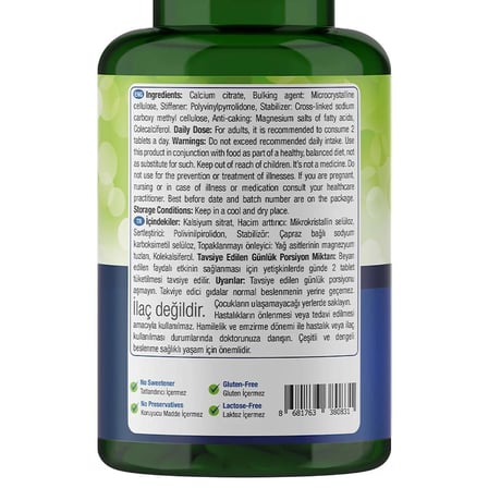 Calcium with Vitamin D3 60 Tablet - AROMASIZ