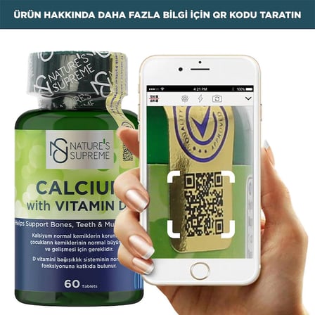 Calcium with Vitamin D3 60 Tablet - AROMASIZ