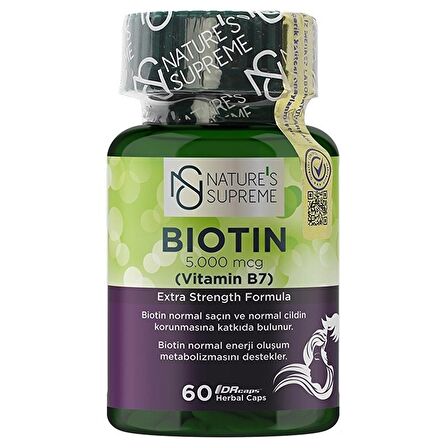 Biotin 5000 Mcg 60 Kapsül - AROMASIZ