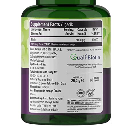 Biotin 5000 Mcg 60 Kapsül - AROMASIZ