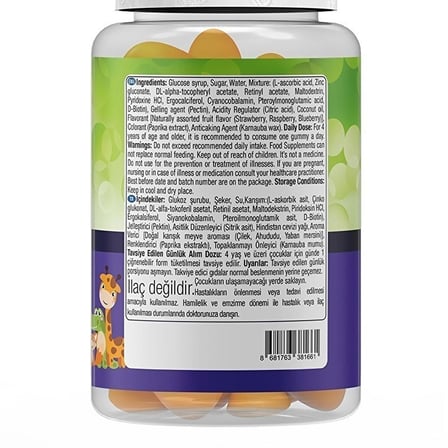Gummies Multivitamin for Kids 60 Çiğnenebilir Form - KARIŞIK MEYVE