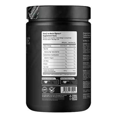 Kingsize Nutrition Creatine Powder 1000 Gr - TROPİKAL MEYVE