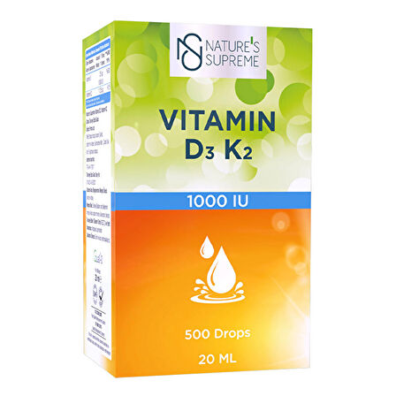 Vitamin D3 + K2 20 mL Damla - AROMASIZ