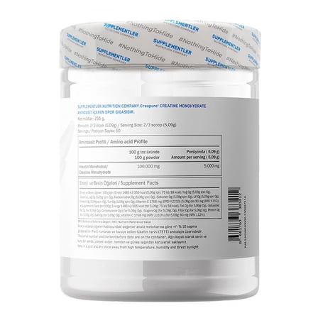 Supplementler.com Creatine (Creapure®) 255 Gr