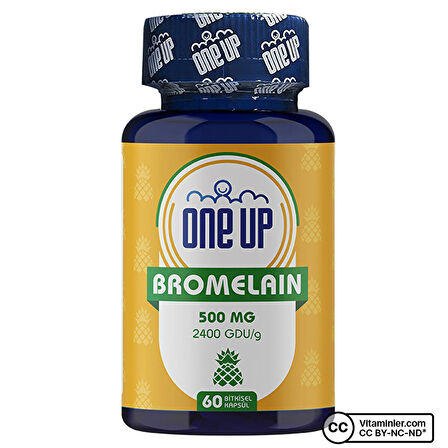 One Up Bromelain 60 Kapsül - AROMASIZ