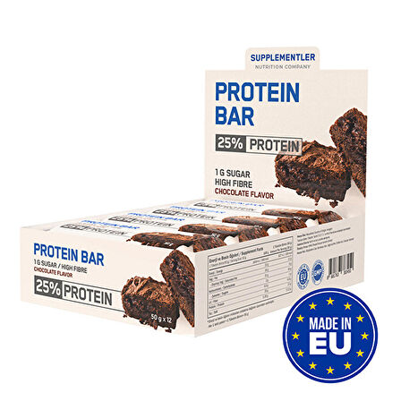 Supplementler.Com Protein Bar 50 Gr 12 Adet - ÇİKOLATA