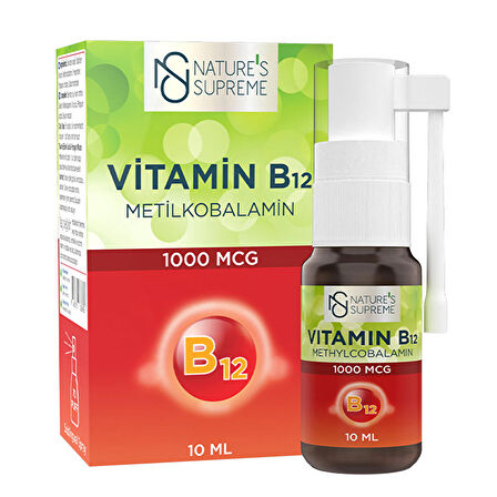 Vitamin B12 1000 Mcg Methylcobalamin 10 mL Sprey - AROMASIZ