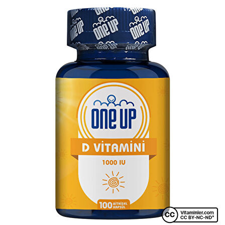 One Up D Vitamini 1000 IU 100 Kapsül - AROMASIZ