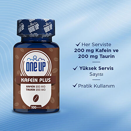 One Up Kafein Plus 100 Kapsül - AROMASIZ