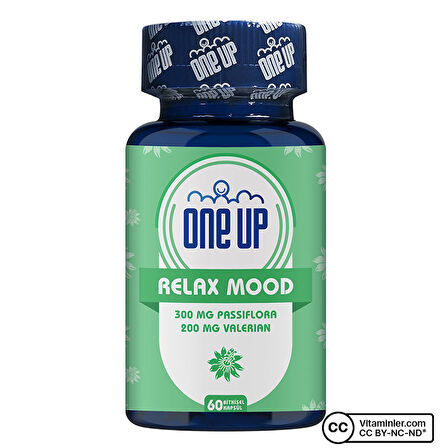 One Up Relax Mood Passiflora ve Valerian 60 Kapsül - AROMASIZ