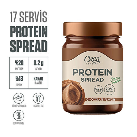 Clean Powders Protein Spread 350 Gr Çikolata - ÇİKOLATA